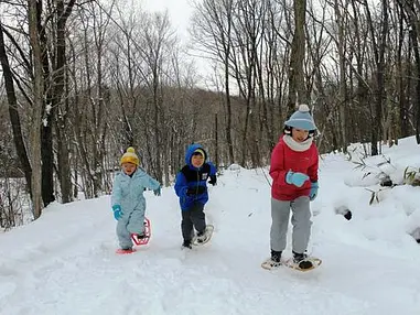 そりすべり＆かんじき......四季の杜公園で雪遊び