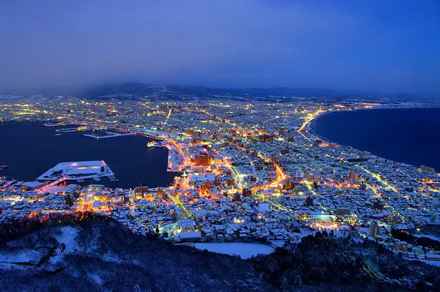 函館山から見るロマンチック「冬夜景」