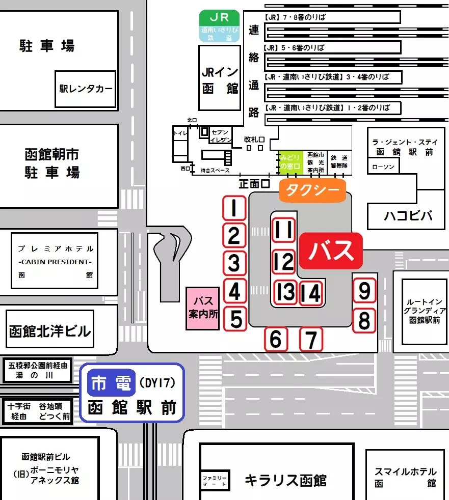 函館の主要交通ターミナル、乗り換えガイド | 特集一覧 | はこぶら